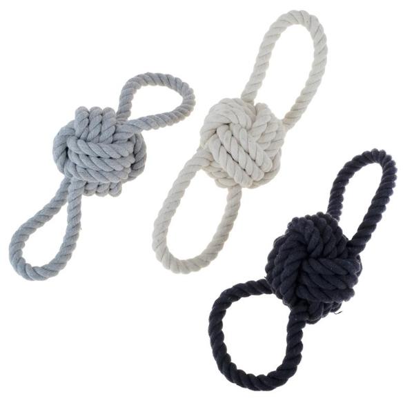 Rope Toy Double Loop Medium 24cm x 8.3cm Assorted Colours | The Base ...