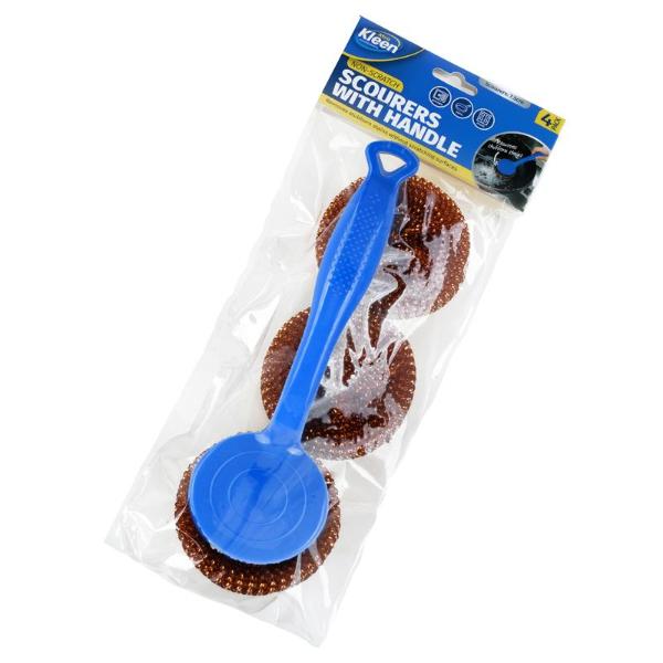 4 Pack Scourer With Handle Includes 2 Refills