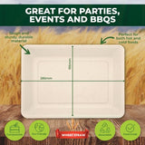 Load image into Gallery viewer, 12 Pack X-Large Eco Friendly Serving Tray - 28.5cm x 19.5cm
