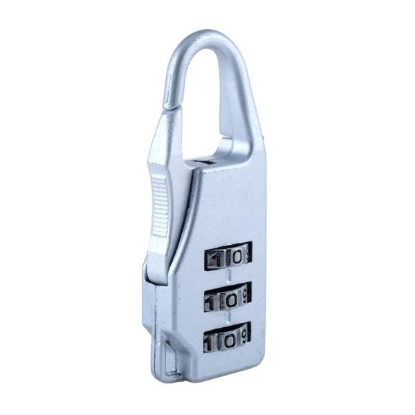 2 Pack Grey 3 Digit Combination Padlock - 5.6cm x 2.1cm