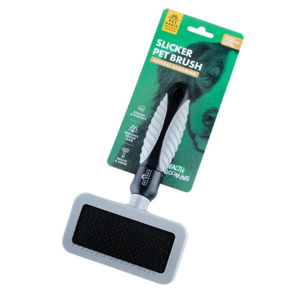 Grey Pet Grooming Slicker Brush - 18cm x 10cm