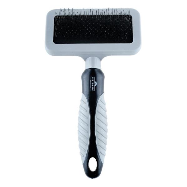 Grey Pet Grooming Slicker Brush - 18cm x 10cm