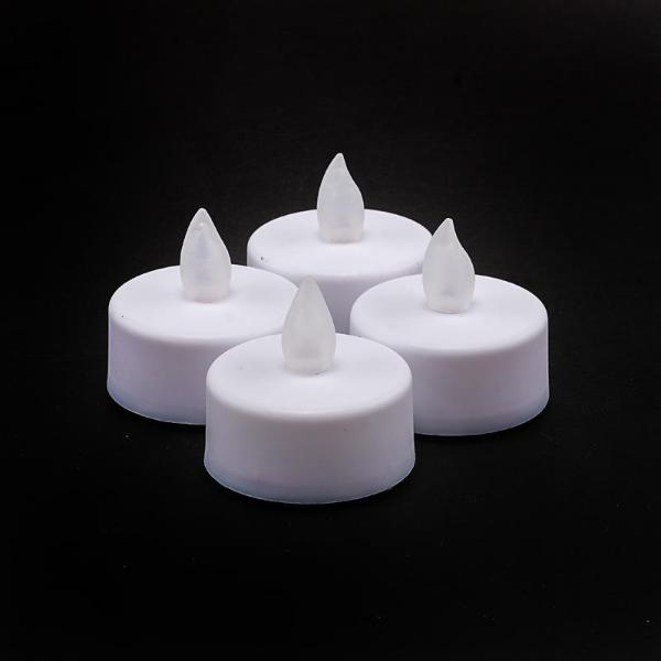 4 Pack Warm White Led Flameless Tealight Candles