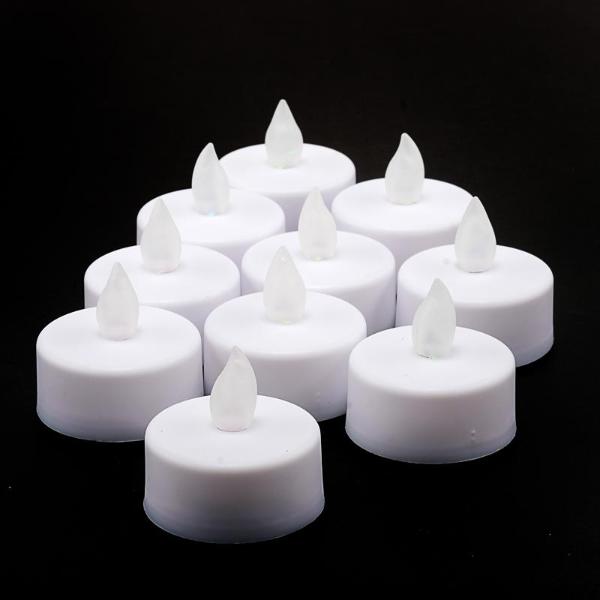 10 Pack Warm Tealight Led Flameless Candles