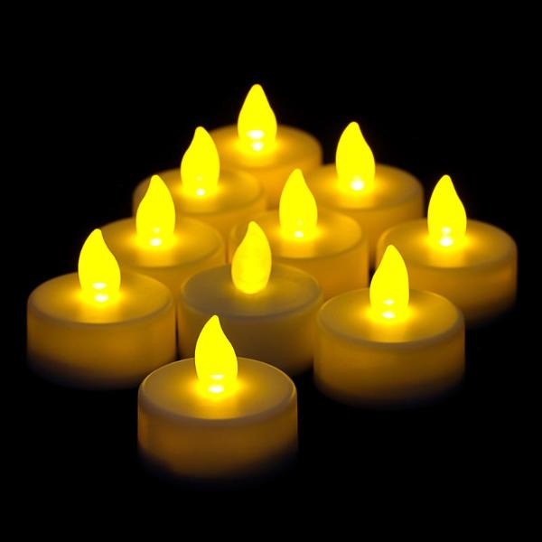 10 Pack Warm Tealight Led Flameless Candles