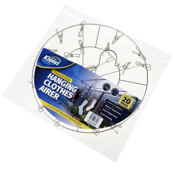 Stainless Steel Pegs Hanging Airer With 20 Pegs