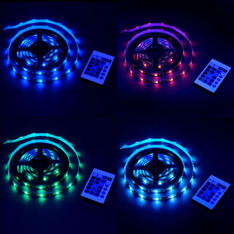 5 Feature Modes Usb Powered Led Strip Light With Remote - 300cm