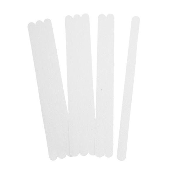 9 Pack White Pre Cut Non Slip Grip Bathroom Strip Tape - 30cm x 1.8cm