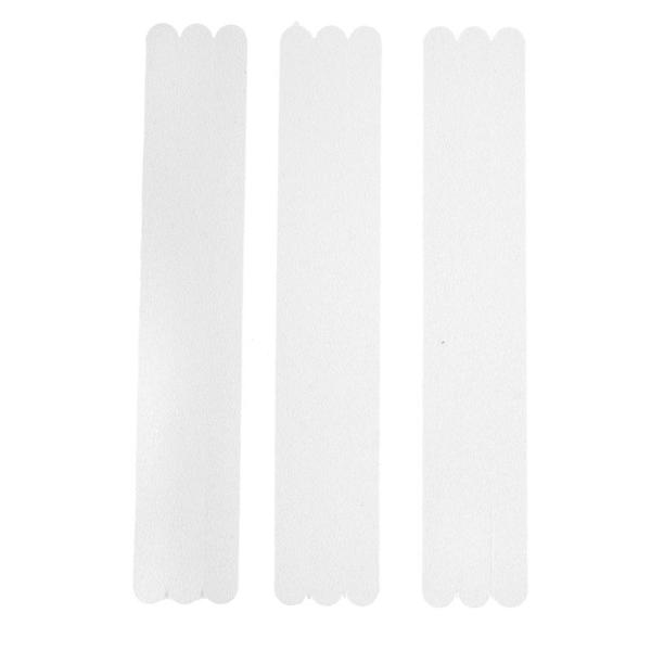 9 Pack White Pre Cut Non Slip Grip Bathroom Strip Tape - 30cm x 1.8cm