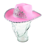 Load image into Gallery viewer, Premium Cowgirl Flocked With Tiara Craft Hat
