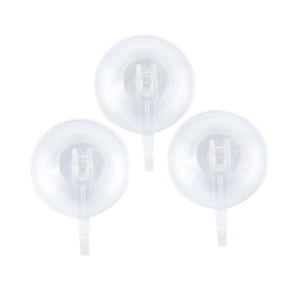 3 Pack Clear Suction Hooks - 5.5cm