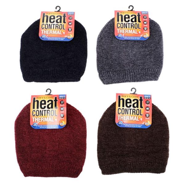 Mens Soft & Cosy Heat Control Thermal Lined Beanie