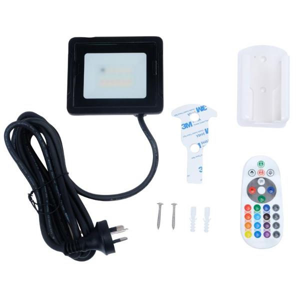 Illuminex 10W Led Colour Changing Floodlight With Remote Control - 11.2cm x 9.2cm x 2.5cm