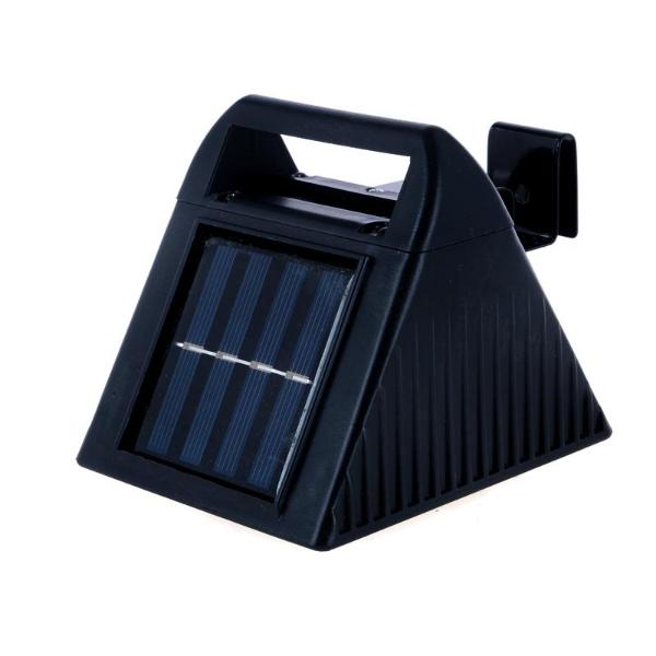 Illuminex Black Outdoor Solar Gutter Light - 10.5cm x 9cm x 9cm