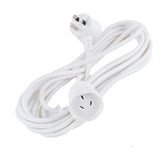 Load image into Gallery viewer, White 240V 10A Max Load 240W Piggy Back Extension Lead - 5m
