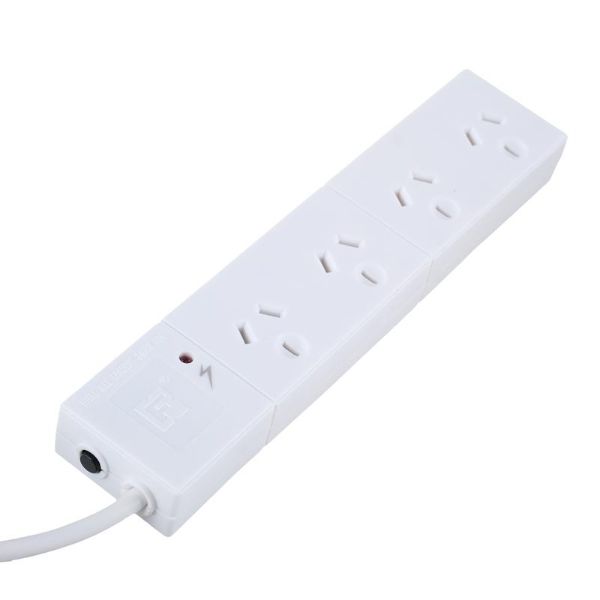 White 240V 10A Max Load 240W With Surge Protection Power Board - 3m