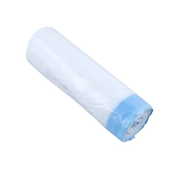 25 Pack Large White Bin Liner Drawstring Tidy Garbage Bag - 35L