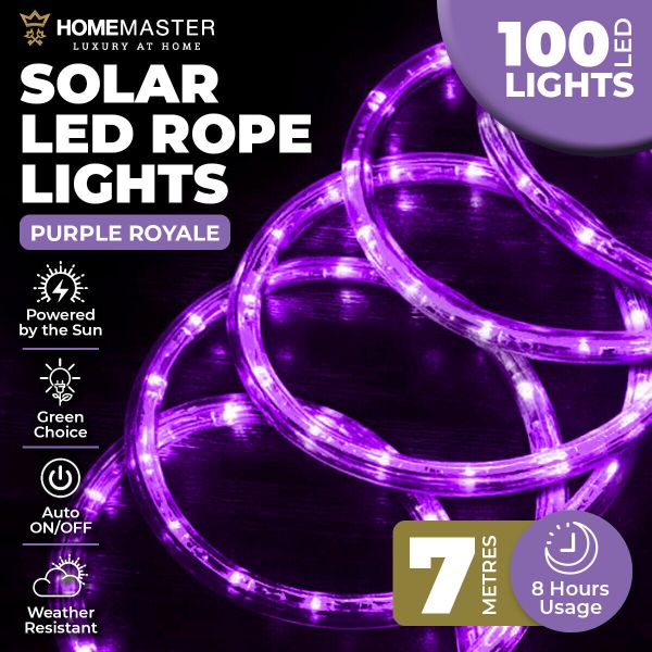 Purple Royale Led Solar Rope Light - 700cm