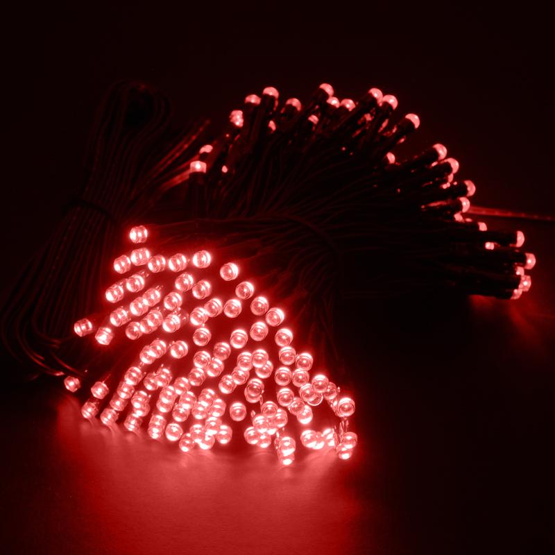 Red Solar Fairy Lights - 19.5m