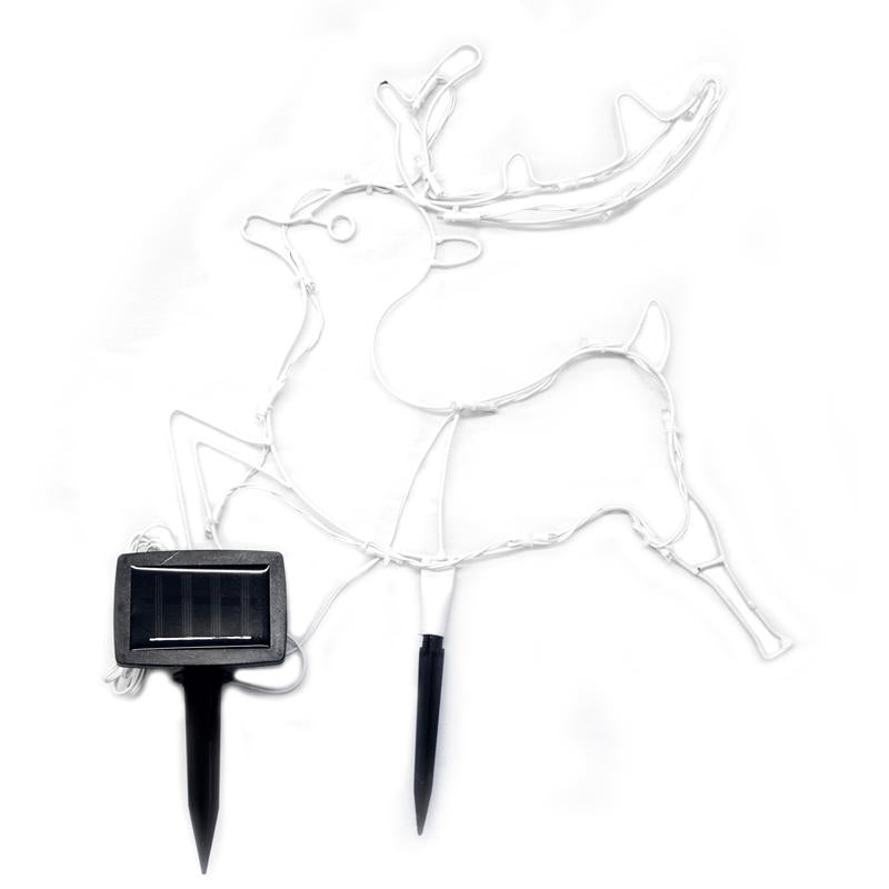 Multicolour Solar Light Led Reindeer Stakes - 47cm x 39cm x 190cm