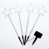 Load image into Gallery viewer, 4 Pack Warm White Solar Light Star Stakes - 19cm x 19cm x 60cm
