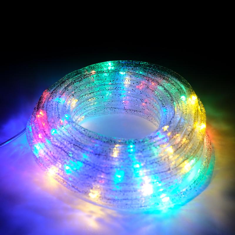 Multicolour Glitter Low Voltage Led Rope Light - 1000cm