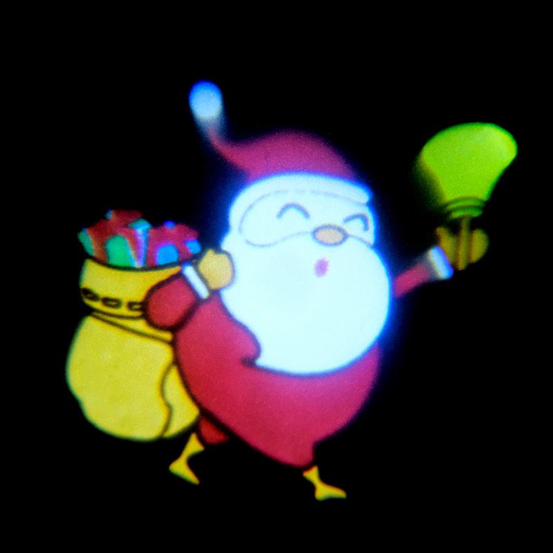 Low Voltage Led Walking Santa With Bell Animated Projector