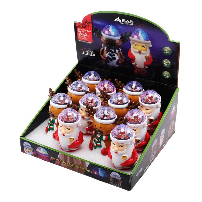 Rotating Colours Battery Operated Christmas Projector Light - 14.5cm x 7.5cm x 15.5cm