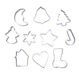 Load image into Gallery viewer, 10 Pack Assorted Stainless Steel Christmas Cookie Cutters
