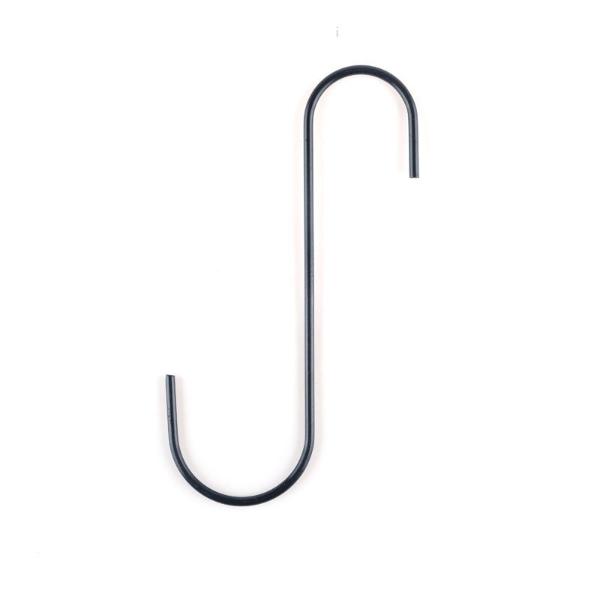 2 Pack Steel Black S Hook - 19.5cm x 7cm x 0.4cm