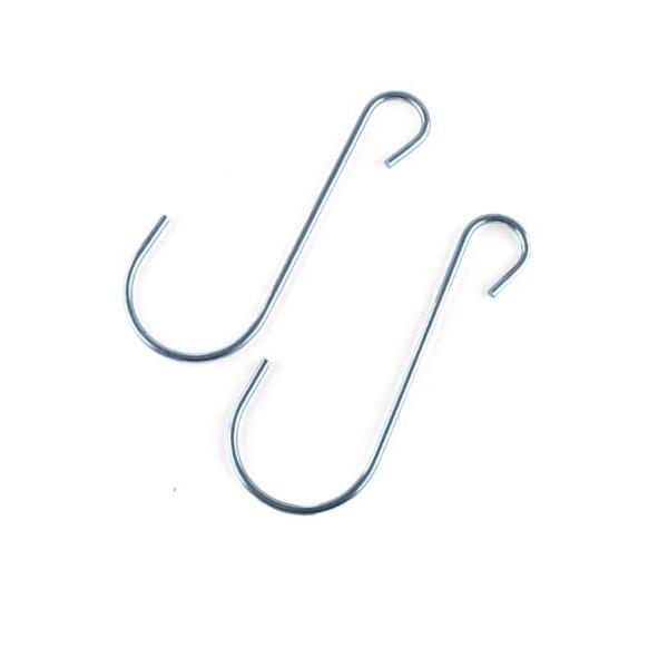 2 Pack Zinc Plated S Hook - 13.5cm x 5cm x 0.35cm