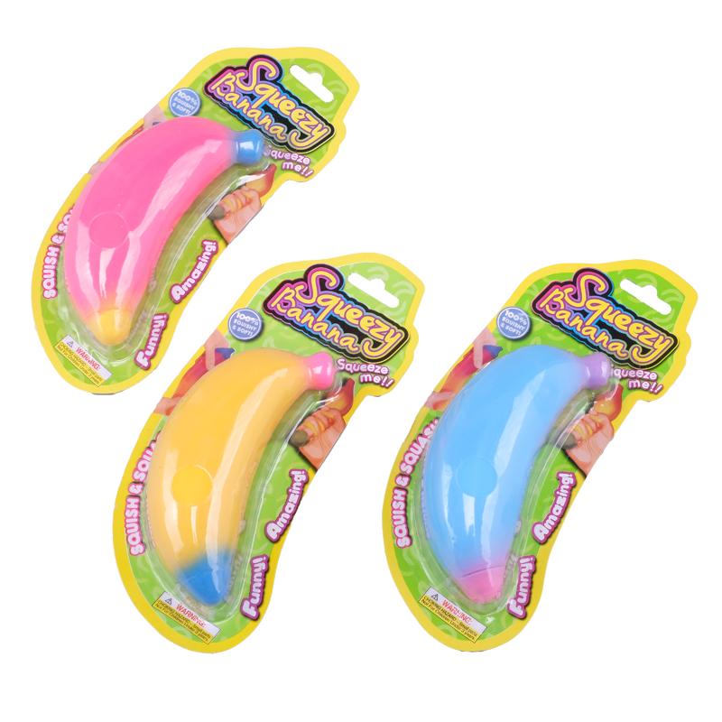 Squeezy Squishy Banana - 13cm x 4.5cm