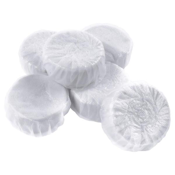 6 Pack White Bleach Powder Toilet Deodorising Cistem Blocks - 50g