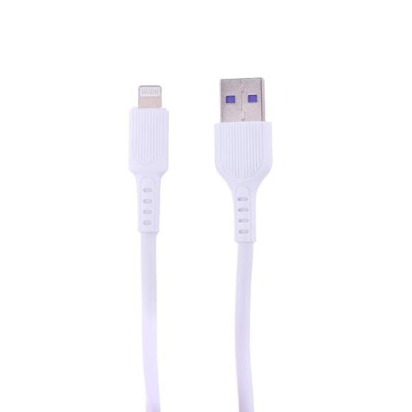 White Charge & Sync USB A To 8 Pin PVC Cable - 200cm