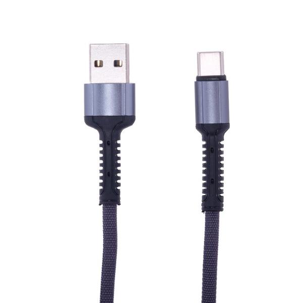 Assorted Charge & Sync USB A To Type C Polyester Cable - 200cm