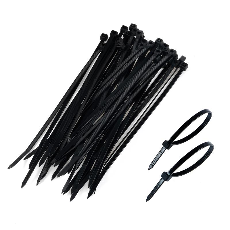 120 Pack Black / Clear Cable Ties - 15cm x 0.36cm