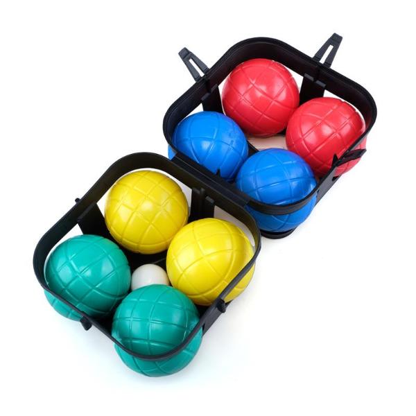 Bocce Ball Game Set 9pce Large Ball: 7cm & Small Ball 3cm Red, Green, Blue & Yellow