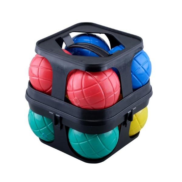 Bocce Ball Game Set 9pce Large Ball: 7cm & Small Ball 3cm Red, Green, Blue & Yellow