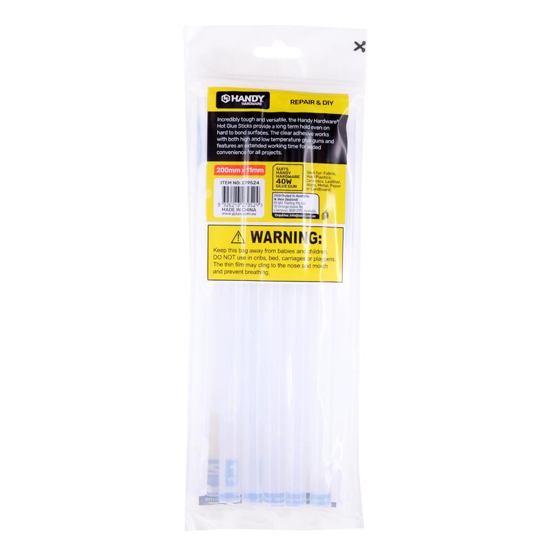12 Pack Clear Hot Melt Glue Sticks - 20cm x 1.1cm