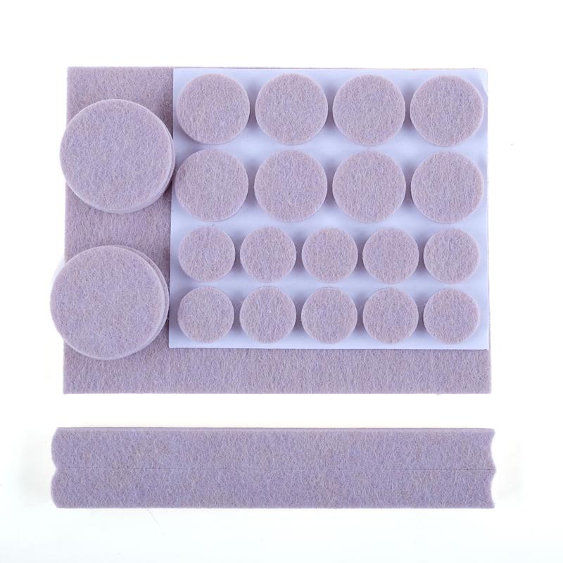27 Pack Brown Extra Thick Adhesive Felt Skid Floor Protection - 3.9cm x 15.2cm