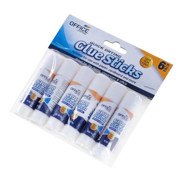 Glue Sticks 8.1cm x 1.95cm 6pk