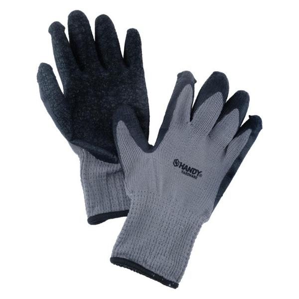 Grey & Black Working Gloves With Grip Palm - OSFM