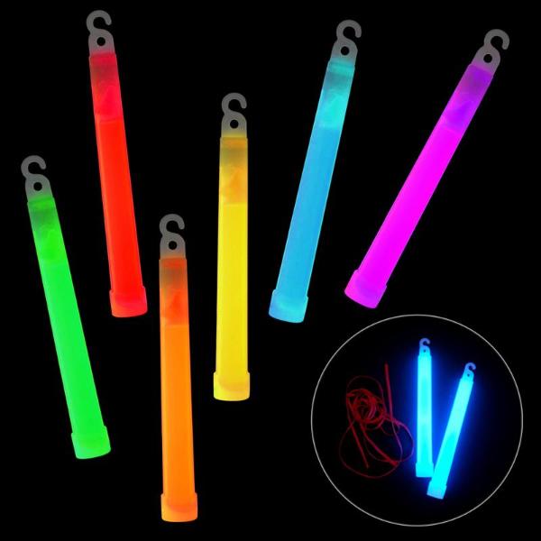 2 Pack Glow Stick Bars With Rope - 15cm x 1.5cm
