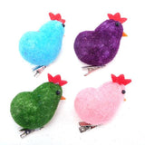 Load image into Gallery viewer, 4 Pack Polystyrene Fabric Chickens With Clip - 5cm x 3.5cm
