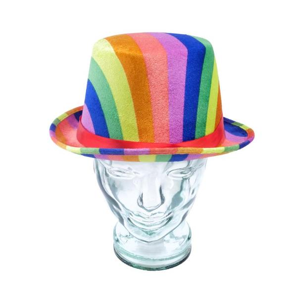 Rainbow Premium High Top Flocked Children Craft Hat - 27cm x 31cm x 12.5cm