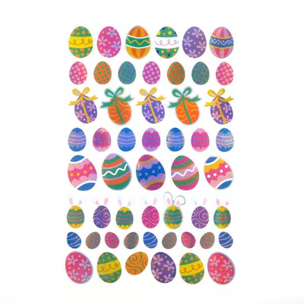 50 Pack Easter Holographic Stickers - 14cm x 25cm