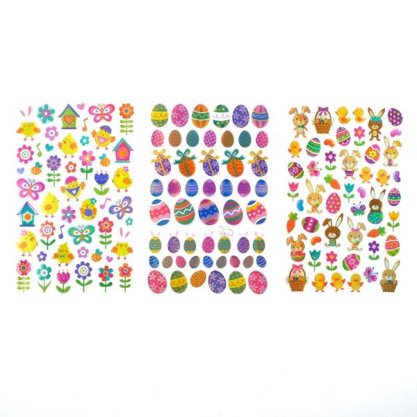 50 Pack Easter Holographic Stickers - 14cm x 25cm