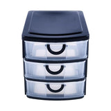 Load image into Gallery viewer, Medium Black With Transparent Front 3 Drawer Storage - 19cm x 14cm x 16cm
