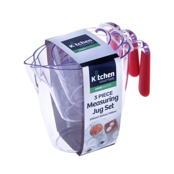 3 Pack Measuring Jug Set - 200ml / 400ml / 900ml