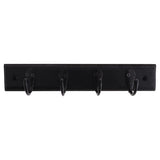 Load image into Gallery viewer, Black Woodboard With 4 Metal Hooks - 4cm x 22cm
